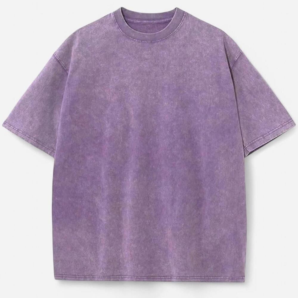 Purple wash tee - size L